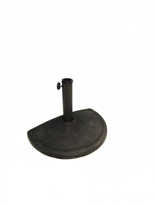 Dmora Semi base per ombrellone in resina, colore nero, Misure 50 x 31 x 50 cm