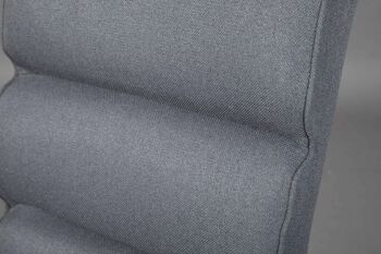 Dmora Lot de 2 chaises modernes en tissu gris et pieds en bois, 45x68x99 cm 5