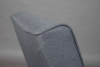 Dmora Lot de 2 chaises modernes en tissu gris et pieds en bois, 45x68x99 cm 6