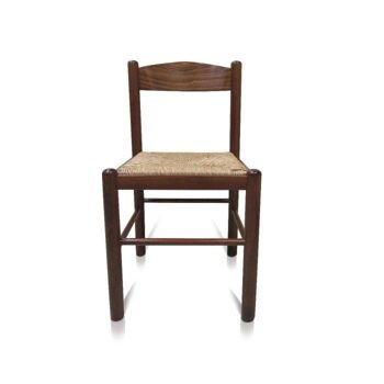 Dmora Lot de 2 chaises classiques en bois, pour salle à manger, cuisine ou salon, Made in Italy, cm 42x44h83, Assise h cm 47, couleur Noyer 2