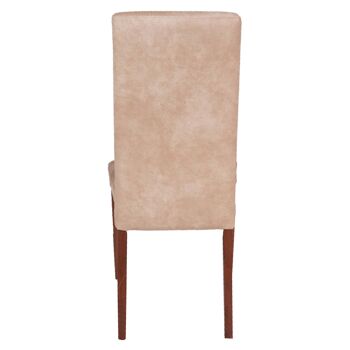 Dmora Lot de 2 chaises classiques en tissu, pour salle à manger, cuisine ou salon, Made in Italy, cm 56x54h98, couleur Marron 2