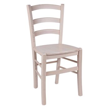 Dmora Lot de 2 chaises pour salon ou cuisine, style campagnard, bois de hêtre massif, cm 40x45h87, couleur Beige 1