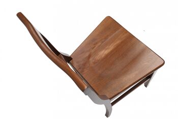 Dmora Lot de 2 chaises pour salon ou cuisine, style campagnard, bois de hêtre massif, cm 45x45h91, couleur marron 4