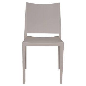 Dmora Lot de 2 chaises empilables modernes en métal et polypropylène, pour l'intérieur et l'extérieur, 46x56h82 cm, couleur Blanc 2