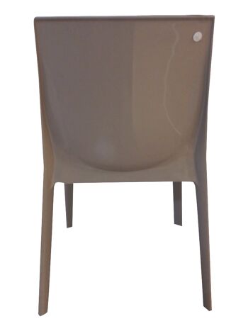 Dmora Lot de 2 chaises empilables modernes en métal et polypropylène, pour salle à manger, cuisine ou salon, 54x52h81 cm, assise h 42 cm, couleur grise 2