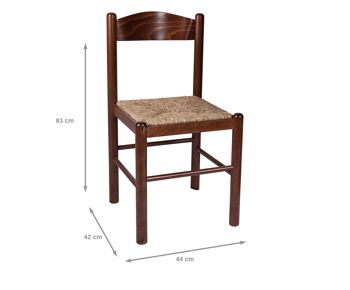 Dmora Lot de 2 chaises modernes en bois, pour salle à manger, cuisine ou salon, cm 44x42h83, couleur marron 2