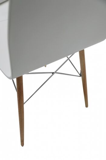Dmora Lot de 4 chaises modernes en stratifié, pour salle à manger, cuisine ou salon, cm 45x42h85, couleur Blanc 4