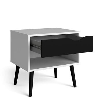 Dmora Ensemble de deux tables de chevet, couleur noir et blanc, mesure 50 x 49 x 39 cm 6