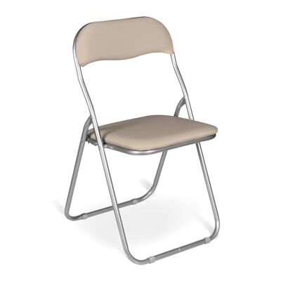 Dmora Set di quattro sedie pieghevoli, colore bianco, Misure 43 x 47 x 78 cm