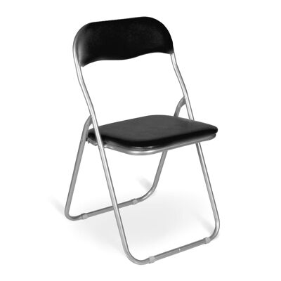 Dmora Set di quattro sedie pieghevoli, colore nero, Misure 43 x 47 x 78 cm