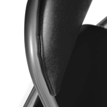 Dmora Ensemble de six chaises pliantes, couleur noir, Mesures 43 x 47 x 78 cm 4