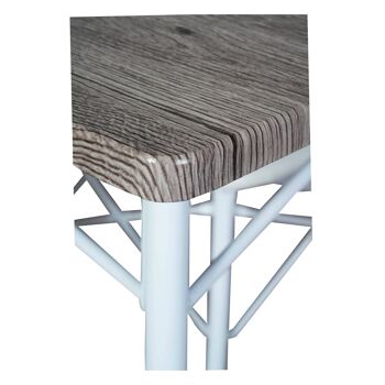 Dmora Set de table 4 chaises, chêne gris et blanc, dimensions table : 110 x 70 x 75 cm 4
