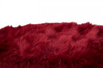 Tabouret Dmora, Fer et Éponge et Polyester, Couleur Bordeaux, Dimensions : 41 x 41 x 47 cm 5