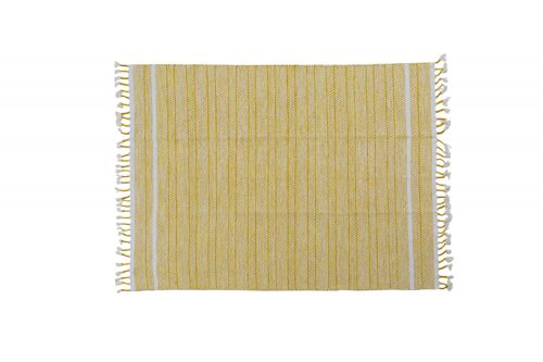 Dmora Tappeto moderno Alabama, stile kilim, 100% cotone, beige, 110x60cm