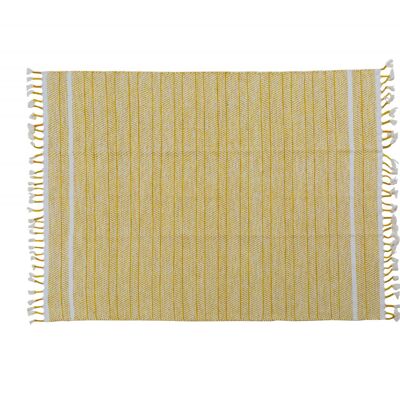 Dmora Tappeto moderno Alabama, stile kilim, 100% cotone, beige, 110x60cm