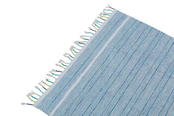 Tapis moderne Dmora Alabama, style kilim, 100% coton, bleu, 110x60cm 2