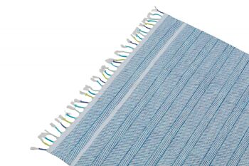 Dmora Tapis moderne Alabama, style kilim, 100% coton, bleu, 170x110cm 2