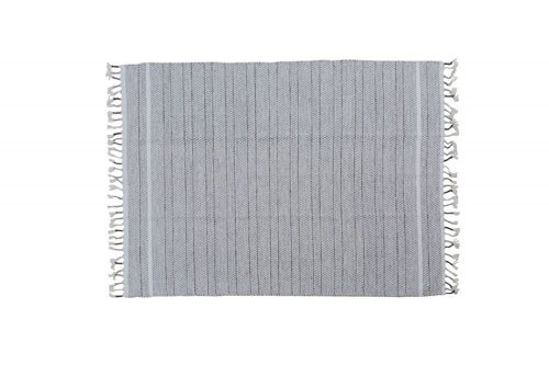 Dmora Tappeto moderno Alabama, stile kilim, 100% cotone, grigio, 200x140cm