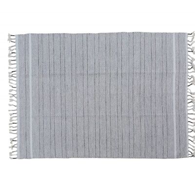 Dmora Tappeto moderno Alabama, stile kilim, 100% cotone, grigio, 200x140cm