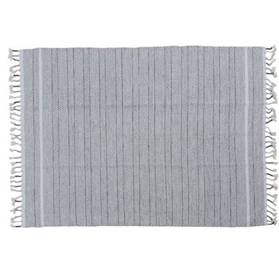 Dmora Tappeto moderno Alabama, stile kilim, 100% cotone, grigio, 230x160cm