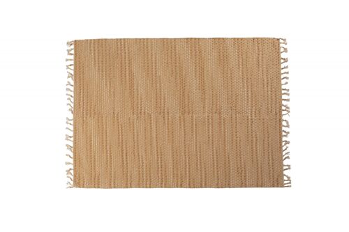 Dmora Tappeto moderno Atlanta, stile kilim, 100% cotone, avorio, 110x60cm