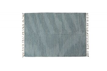 Tapis moderne Dmora Atlanta, style kilim, 100% coton, bleu clair, 110x60cm 1