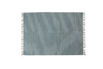 Tapis moderne Dmora Atlanta, style kilim, 100% coton, bleu clair, 150x80cm 1