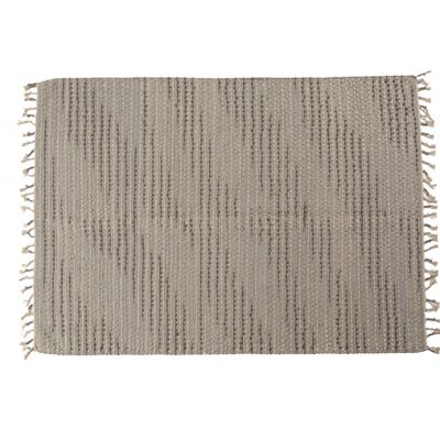 Dmora Tappeto moderno Atlanta, stile kilim, 100% cotone, grigio, 170x110cm