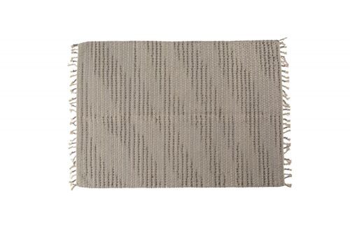 Dmora Tappeto moderno Atlanta, stile kilim, 100% cotone, grigio, 200x140cm