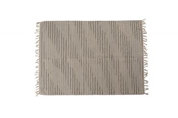 Tapis moderne Dmora Atlanta, style kilim, 100% coton, gris, 200x140cm 1