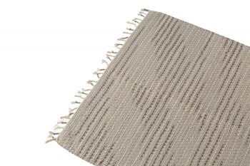 Tapis moderne Dmora Atlanta, style kilim, 100% coton, gris, 200x140cm 2