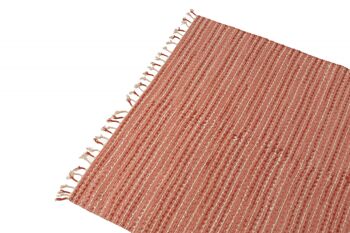 Tapis moderne Dmora Atlanta, style kilim, 100% coton, rose, 230x160cm 2