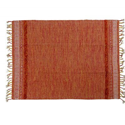 Dmora Tappeto moderno boston, stile kilim, 100% cotone, arancione, 110x60cm
