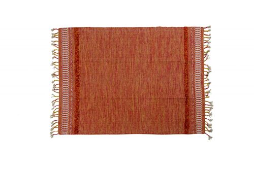 Dmora Tappeto moderno boston, stile kilim, 100% cotone, arancione, 170x110cm