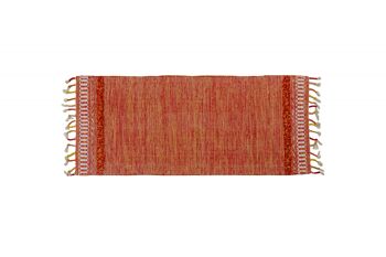 Tapis moderne Dmora Boston, style kilim, 100% coton, orange, 180x60cm 1