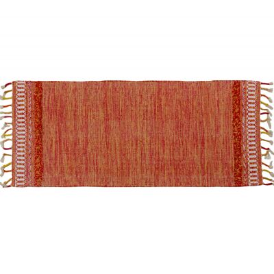 Dmora Tappeto moderno boston, stile kilim, 100% cotone, arancione, 180x60cm