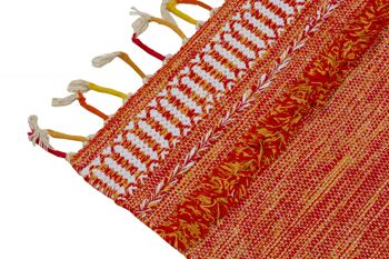 Tapis moderne Dmora Boston, style kilim, 100% coton, orange, 180x60cm 3