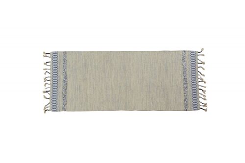 Dmora Tappeto moderno boston, stile kilim, 100% cotone, grigio, 180x60cm