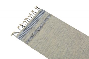 Tapis moderne Dmora Boston, style kilim, 100% coton, gris, 180x60cm 2