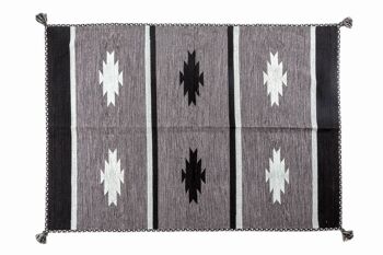 Tapis moderne Dmora Chicago, style kilim, 100% coton, gris, 200x140cm 1