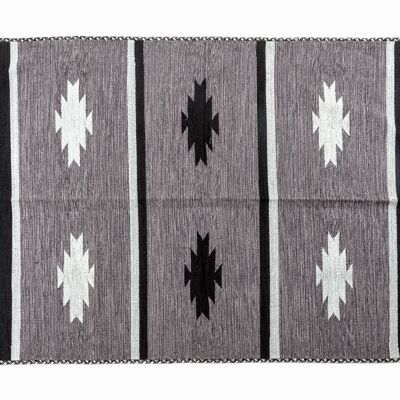 Dmora Tappeto moderno Chicago, stile kilim, 100% cotone, grigio, 200x140cm