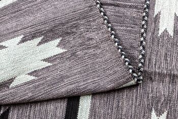 Tapis moderne Dmora Chicago, style kilim, 100% coton, gris, 200x140cm 3