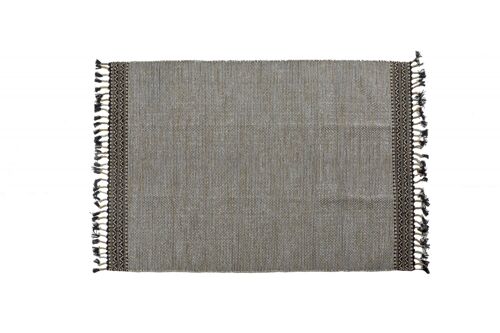 Dmora Tappeto moderno Dallas, stile kilim, 100% cotone, beige, 230x160cm