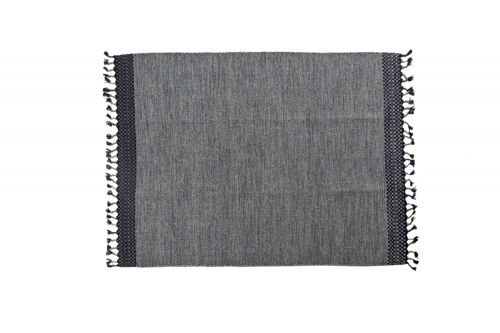 Dmora Tappeto moderno Dallas, stile kilim, 100% cotone, grigio, 200x140cm