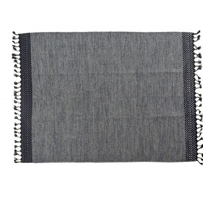 Dmora Tappeto moderno Dallas, stile kilim, 100% cotone, grigio, 200x140cm