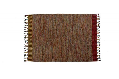 Dmora Tappeto moderno Dallas, stile kilim, 100% cotone, multicoloree, 170x110cm
