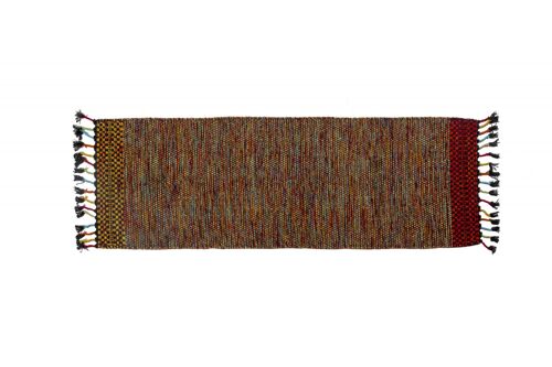 Dmora Tappeto moderno Dallas, stile kilim, 100% cotone, multicoloree, 240x60cm