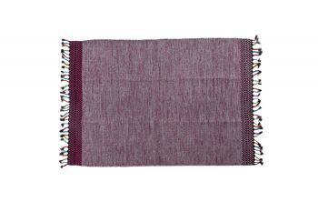 Tapis moderne Dmora Dallas, style kilim, 100% coton, rose, 170x110cm 1