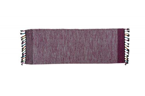 Dmora Tappeto moderno Dallas, stile kilim, 100% cotone, rosa, 240x60cm