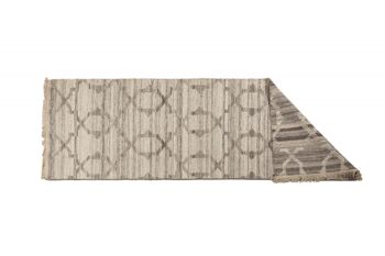 Tapis moderne Dmora Detroit, style kilim, 100% coton, gris, 175x63cm 1